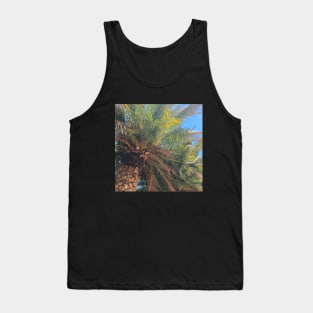 Pretty Palm Tree Photography design with blue sky nature lovers Tank Top